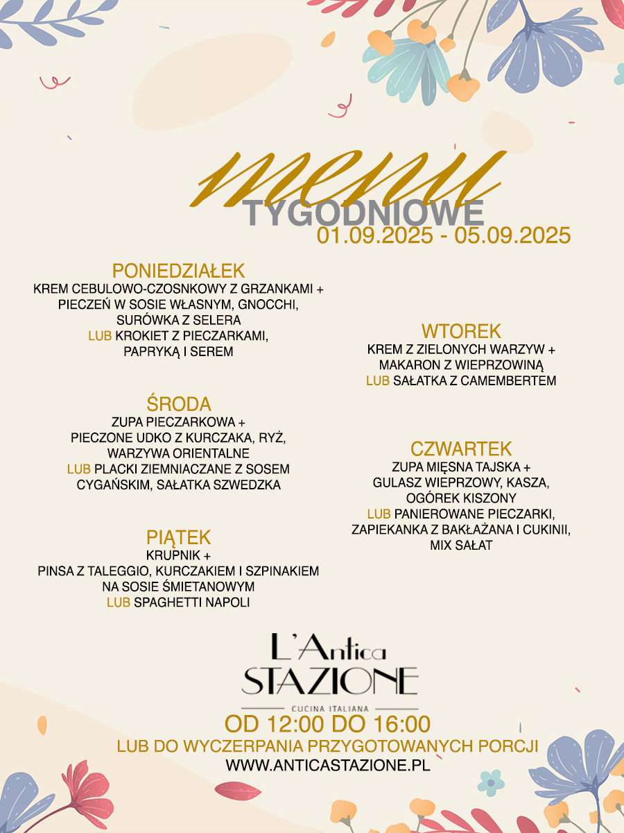 Wrzesień startuje smakowicie w L’Antica…