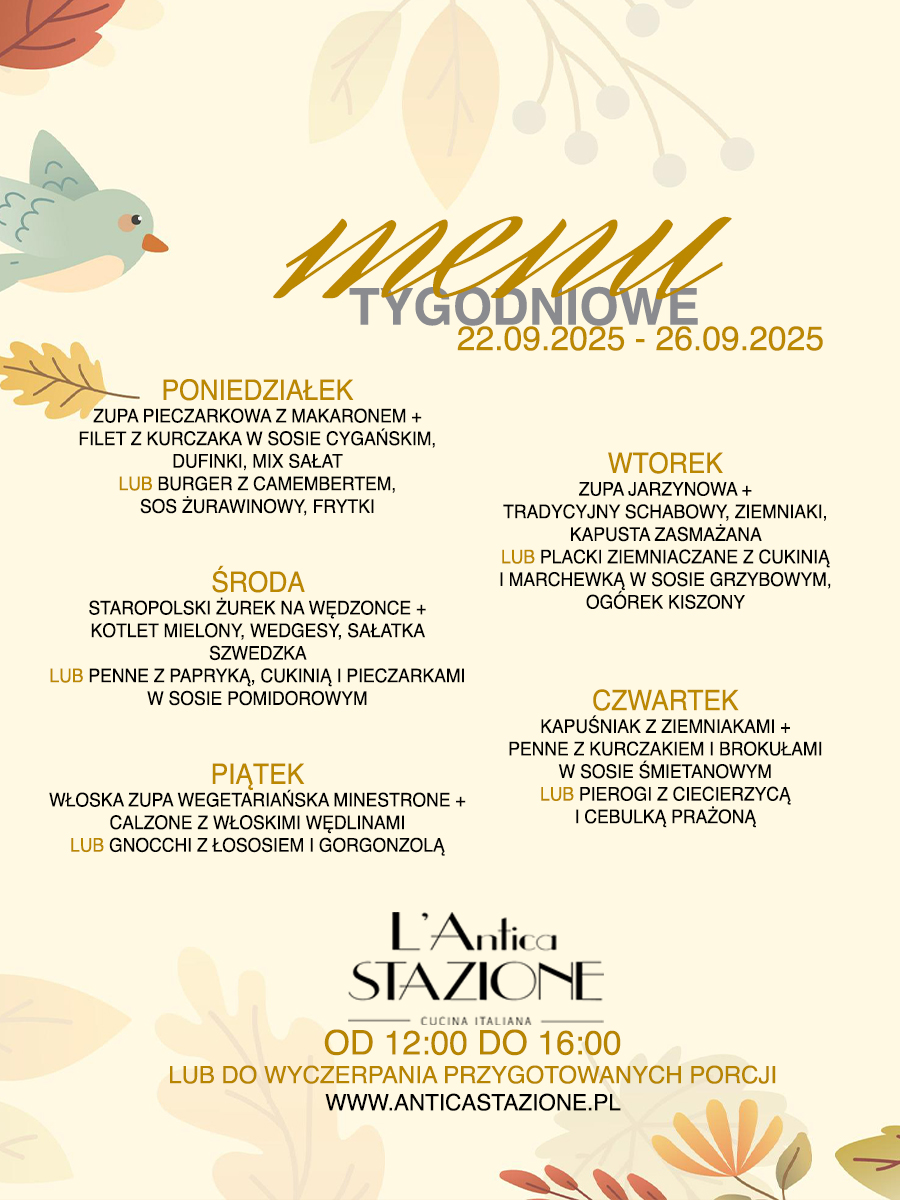 Jesień już puka do drzwi  A my witamy ją…