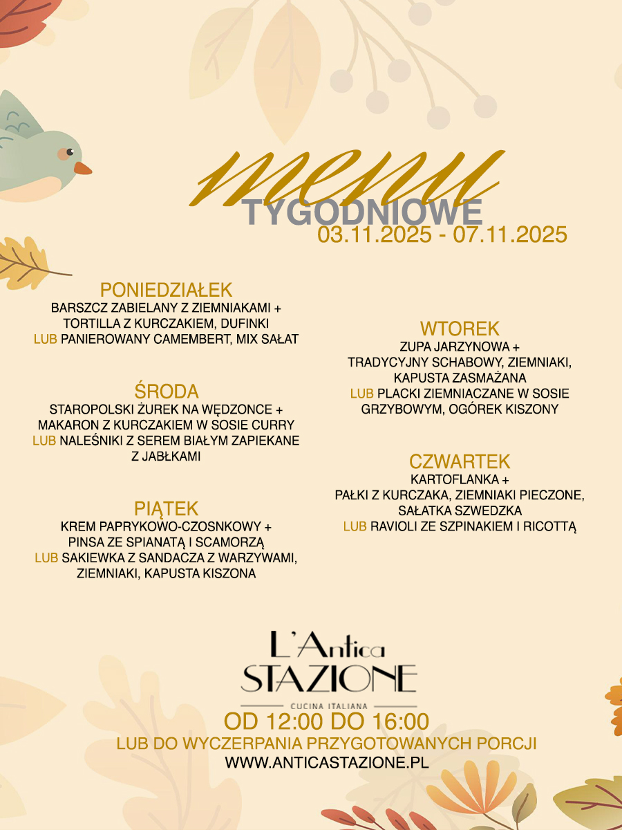 Listopad zaczynamy aromatycznie — zupy, …