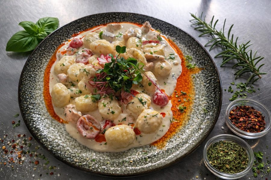 GNOCCHI AL SALMONE E GORGONZOLA….